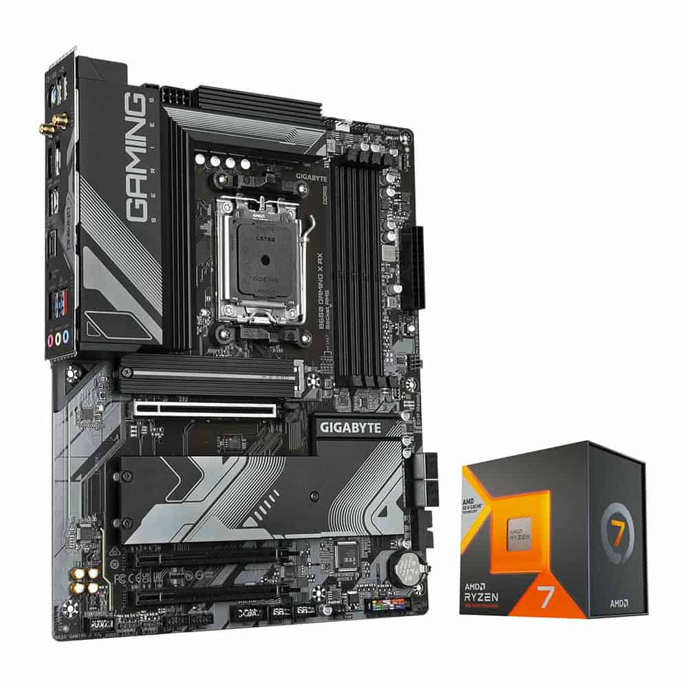 Gigabyte B650 Gaming X AX Motherboard & AMD Ryzen 7 7800X 3D Hardware Bundle